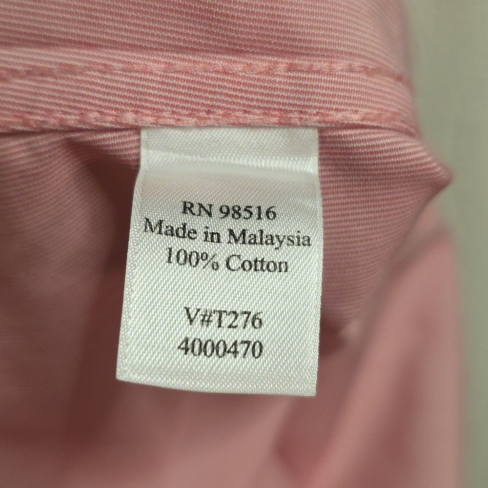 Coldwater Creek Pink And White Fitted Button Down Shirt Top Classic Casual Small - Picture 11 of 13